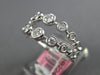 WIDE .47CT DIAMOND 18KT WHITE GOLD 3D BEZEL ETOILE GRADUATING DOUBLE FUN RING
