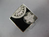 EXTRA LARGE .70CT DIAMOND & AAA ONYX & ENAMEL 18K WHITE GOLD STAR & SUN FUN RING