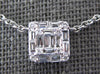 .54CT DIAMOND 18KT WHITE GOLD 3D ROUND & BAGUETTE INVISIBLE BY THE YARD NECKLACE