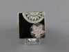 EXTRA LARGE .70CT DIAMOND & AAA ONYX & ENAMEL 18K WHITE GOLD STAR & SUN FUN RING