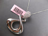 ESTATE .48CT DIAMOND 14KT WHITE GOLD 3D CLASSIC INFINITY LOVE FUN PENDANT