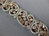 LARGE & LONG 15.49CT WHITE & PINK DIAMOND 18KT WHITE & ROSE GOLD TENNIS BRACELET