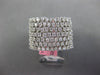 LARGE 3.28CT DIAMOND 18K WHITE GOLD MULTI ROW FLEXIBLE ETERNITY ANNIVERSARY RING