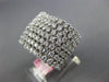 LARGE 3.28CT DIAMOND 18K WHITE GOLD MULTI ROW FLEXIBLE ETERNITY ANNIVERSARY RING