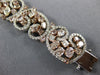 LARGE & LONG 15.49CT WHITE & PINK DIAMOND 18KT WHITE & ROSE GOLD TENNIS BRACELET