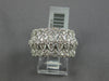 LARGE .95CT DIAMOND 14KT WHITE GOLD 3D FILIGREE SEMI ETERNITY ANNIVERSARY RING
