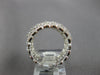LARGE .95CT DIAMOND 14KT WHITE GOLD 3D FILIGREE SEMI ETERNITY ANNIVERSARY RING