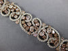 LARGE & LONG 15.49CT WHITE & PINK DIAMOND 18KT WHITE & ROSE GOLD TENNIS BRACELET