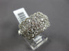 LARGE .95CT DIAMOND 14KT WHITE GOLD 3D FILIGREE SEMI ETERNITY ANNIVERSARY RING