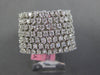 LARGE 3.28CT DIAMOND 18K WHITE GOLD MULTI ROW FLEXIBLE ETERNITY ANNIVERSARY RING