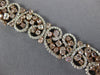 LARGE & LONG 15.49CT WHITE & PINK DIAMOND 18KT WHITE & ROSE GOLD TENNIS BRACELET