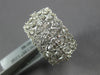 LARGE .95CT DIAMOND 14KT WHITE GOLD 3D FILIGREE SEMI ETERNITY ANNIVERSARY RING