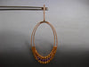 LARGE 2.5CT DIAMOND & AAA AMETHYST & CITRINE 14K ROSE GOLD OVAL HANGING EARRINGS