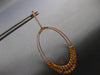 LARGE 2.5CT DIAMOND & AAA AMETHYST & CITRINE 14K ROSE GOLD OVAL HANGING EARRINGS