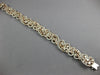 LARGE & LONG 15.49CT WHITE & PINK DIAMOND 18KT WHITE & ROSE GOLD TENNIS BRACELET