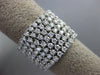 LARGE 3.28CT DIAMOND 18K WHITE GOLD MULTI ROW FLEXIBLE ETERNITY ANNIVERSARY RING