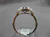 WIDE .71CT DIAMOND 14KT WHITE GOLD ROUND & BAGUETTE CLUSTER SQUARE INFINITY RING