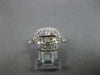 WIDE .71CT DIAMOND 14KT WHITE GOLD ROUND & BAGUETTE CLUSTER SQUARE INFINITY RING