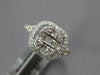 WIDE .71CT DIAMOND 14KT WHITE GOLD ROUND & BAGUETTE CLUSTER SQUARE INFINITY RING