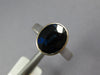 LARGE 1.85CT AAA SAPPHIRE 18K WHITE GOLD 3D OVAL SOLITAIRE BEZEL ENGAGEMENT RING