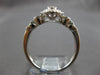 ESTATE .32CT DIAMOND 14KT WHITE GOLD ROUND & BAGUETTE OVAL DOUBLE HALO FUN RING