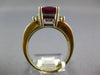 1.79CT DIAMOND & AAA PINK TOURMALINE 14K 2 TONE GOLD CUSHION CUT ENGAGEMENT RING