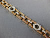 WIDE & LONG 1.64CT WHITE & PINK DIAMOND 18KT WHITE & ROSE GOLD TENNIS BRACELET