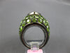 12.70CT AAA PERIDOT & GREEN AMETHYST 14KT BLACK GOLD MARQUISE & ROUND FUN RING