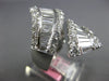 EXTRA LARGE 3CT DIAMOND 18KT WHITE GOLD 3D ROUND & BAGUETTE CRISS CROSS FUN RING