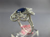 2.92CT DIAMOND & AAA SAPPHIRE 18KT WHITE GOLD 3D OVAL & ROUND FLOWER LOVE RING