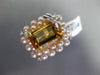 LARGE 6.03CT DIAMOND AAA CITRINE & SOUTH SEA PEARL 14K WHITE GOLD BUTTERFLY RING