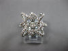 ESTATE WIDE .58CT DANCING DIAMOND 14KT WHITE GOLD 3D CLASSIC STAR FUN RING