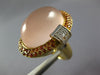 LARGE 32CT DIAMOND & AAA PINK QUARTZ & ORANGE SAPPHIRE 14K 2 TONE GOLD OVAL RING