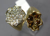 LARGE 1.15CT WHITE & FANCY YELLOW DIAMOND 14K 2 TONE GOLD DOUBLE FLOWER FUN RING