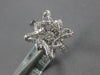 ESTATE WIDE .58CT DANCING DIAMOND 14KT WHITE GOLD 3D CLASSIC STAR FUN RING