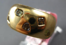1.95CT MULTI COLOR DIAMOND 18KT YELLOW GOLD MULTI SHAPE ETOILE ANNIVERSARY RING