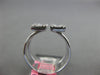 ESTATE .78CT DIAMOND 18KT WHITE GOLD 3D ROUND & BAGUETTE SQUARE TENSION FUN RING