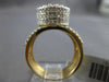 ESTATE LARGE 1.32CT DIAMOND 14KT YELLOW GOLD CLASSIC FLOWER MULTI ROW FUN RING