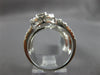 EXTRA LARGE 1.62CT DIAMOND 14KT WHITE GOLD ROUND & BAGUETTE MULTI ROW FUN RING