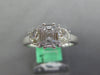 .97CT DIAMOND 18KT WHITE GOLD BAGUETTE & MOON CUT 3 STONE LOOK ENGAGEMENT RING