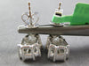 1.2CT DIAMOND 18K WHITE GOLD BAGUETTE ASSCHER & MOON STONE CLUSTER STUD EARRINGS