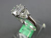 .97CT DIAMOND 18KT WHITE GOLD BAGUETTE & MOON CUT 3 STONE LOOK ENGAGEMENT RING