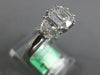 .97CT DIAMOND 18KT WHITE GOLD BAGUETTE & MOON CUT 3 STONE LOOK ENGAGEMENT RING