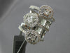EXTRA LARGE 1.62CT DIAMOND 14KT WHITE GOLD ROUND & BAGUETTE MULTI ROW FUN RING