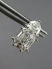 1.2CT DIAMOND 18K WHITE GOLD BAGUETTE ASSCHER & MOON STONE CLUSTER STUD EARRINGS