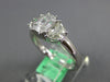 .97CT DIAMOND 18KT WHITE GOLD BAGUETTE & MOON CUT 3 STONE LOOK ENGAGEMENT RING