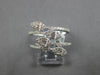 ESTATE WIDE 1.25CT DIAMOND 14KT WHITE GOLD ROUND & BAGUETTE MULTI LEAF FUN RING
