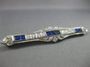ANTIQUE LARGE 2.70CT OLD MINE DIAMOND & AAA SAPPHIRE 14KT WHITE GOLD BROOCH PIN