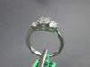 .97CT DIAMOND 18KT WHITE GOLD BAGUETTE & MOON CUT 3 STONE LOOK ENGAGEMENT RING