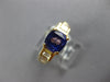 2.95CT DIAMOND & TANZANITE 14K YELLOW GOLD 3D CUSHION & BAGUETTE ENGAGEMENT RING